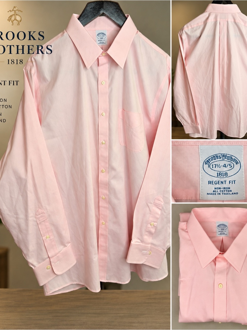 Brooks Brothers Regent Fit Light Pink Men's Dress Shirt